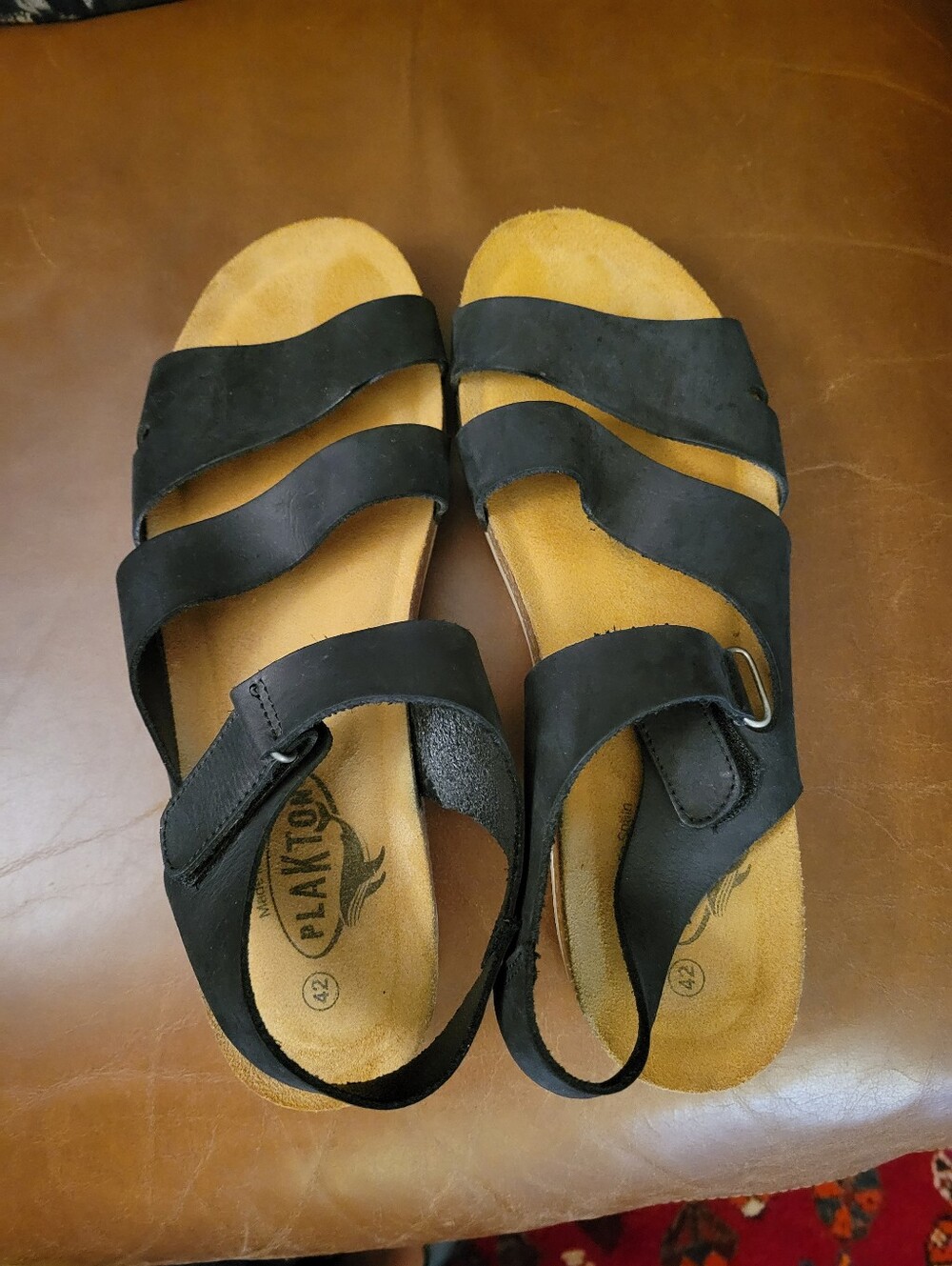 Black Plankton Comfort Sandals for Women